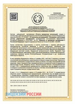 Приложение к сертификату для ИП Владимир Сертификат СТО 03.080.02033720.1-2020